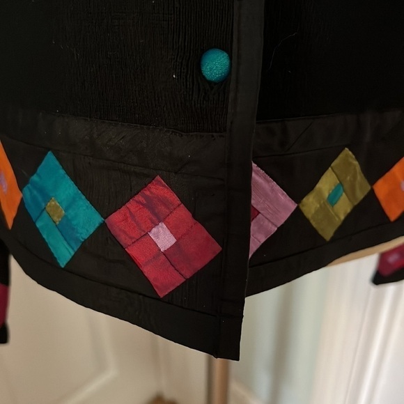 Icelandic Design Quilt Square Cardigan Sweater size M - Picture 4 of 9